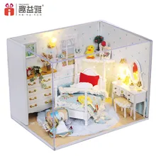 DIY Кукольный дом миниатюрный деревянный кукольный домик Мебель деревянный ручной работы Игрушечные лошадки для детей DIY Главная игрушка Рождество и подарок на день рождения