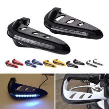 1 пара мотоцикл Handbar протектор с светодиодный дневные ходовые огни рукавицы NJ88