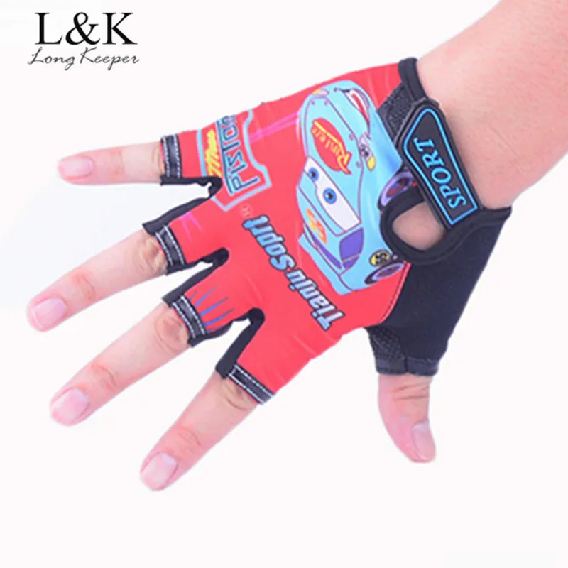 

Long Keeper Cute Golves For 5-13 Years Sport Gloves Adjustable Half-finger Boys Girls Gloves Work Out Guantes For Children G085