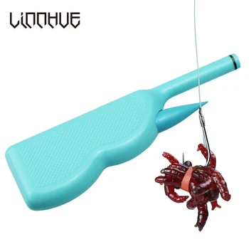 

LINNHUE Earthworm Bloodworm Clip Portable ABS Fishing Bait Bloodworm Clip Device Fishing Lure Tackle Accessory 1000 Rubber bands