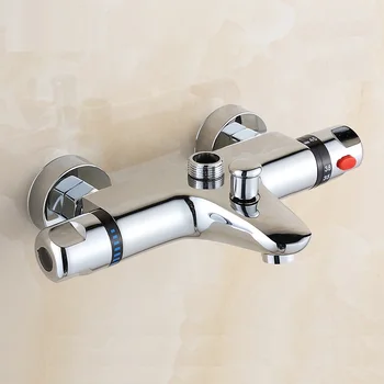 

Intelligent thermostat copper implanked hot and cold water faucet Thermostatic shower faucet Thermostatic valve
