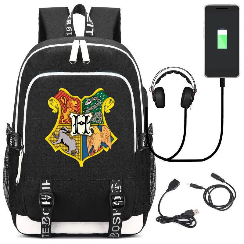 

DIOMO harry potter laptop backpack male school bags for teenage girls boys fashion USB children's bookbag travel backpack men
