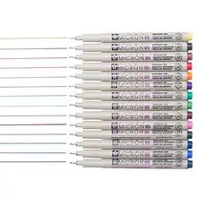 Sakura ручка Pigma micron 14 цветов Neelde набор ручек для рисования 05#0,45 мм набор ручек для рисования чернилами с 1 бесплатной ручкой MEEDEN чехол