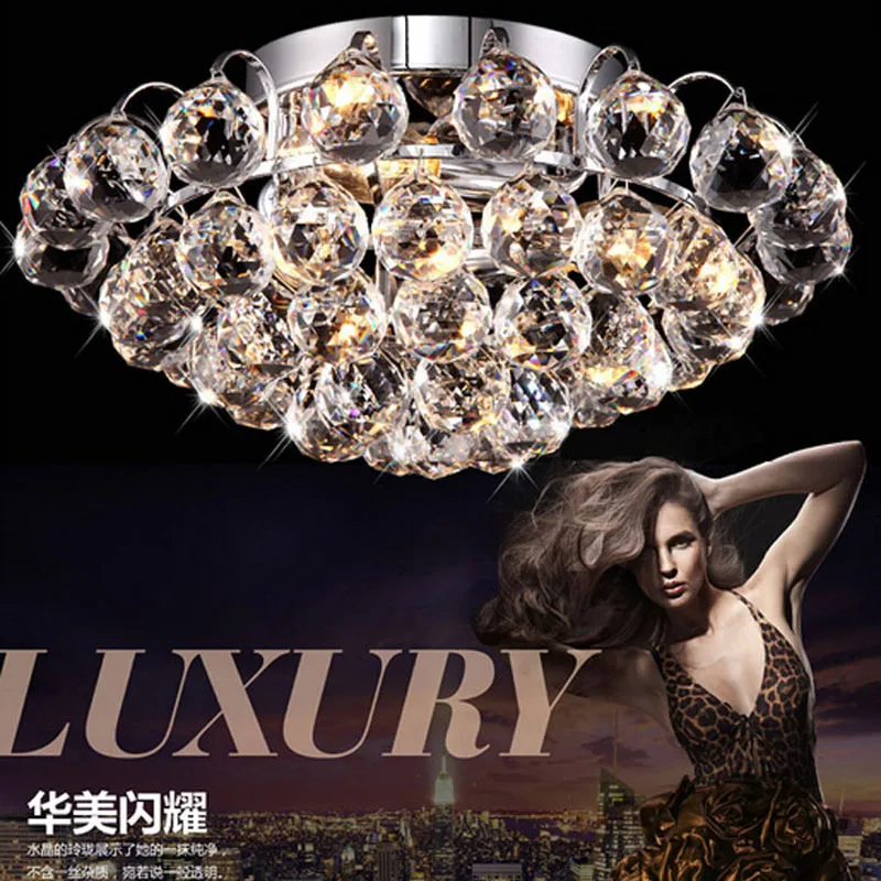 

Luxury K9 Crystal lighting fixture LED Crystal Ceiling Lights Living Room Dining Room Lamp Lighting Aisle Entrance Balcony