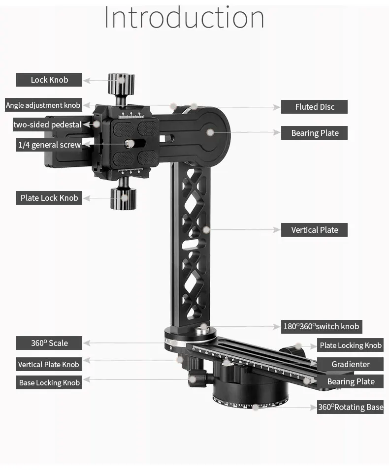 XILETU 720PRO-2 панорамная головка штатива с высоким покрытием 360 градусов с расширенной qr-пластиной и узловой направляющей для цифровой камеры