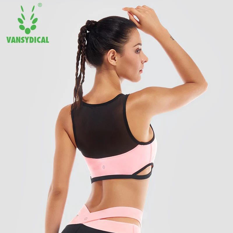 Vansydical Спортивное нижнее белье для женщин бег ударопрочный фитнес Йога сбор