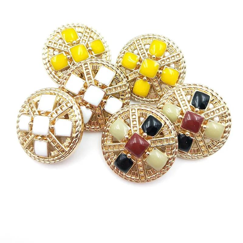 

10pcs 25mm round high-grade point oil multi-color high-button button coat shirt decorative buckle DIY clothing accessories