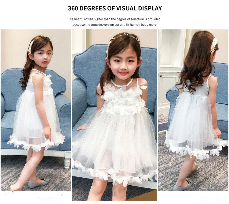 2018 Fashion Flower Girls Dress Summer Kids Clothes Sleeveless Cute Princess Party Children Dresses For Girls Costumes 14 Years (1)