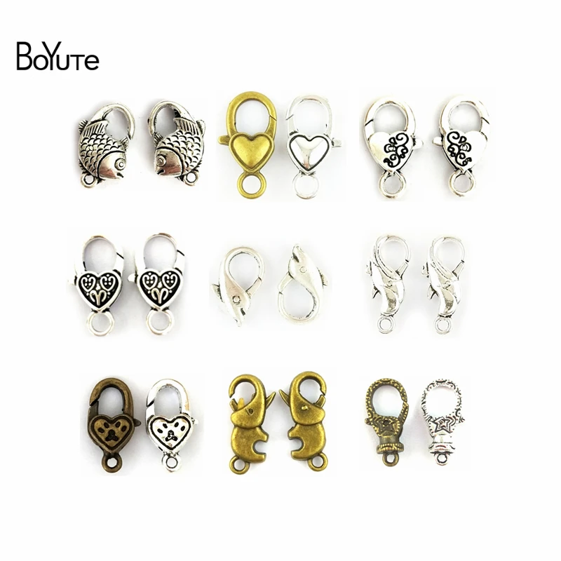 BoYuTe (40 шт./лот) Diy ручной работы Jewelry интимные аксессуары Оптовая Продажа металлический сплав винтаж ключ застежка Омар