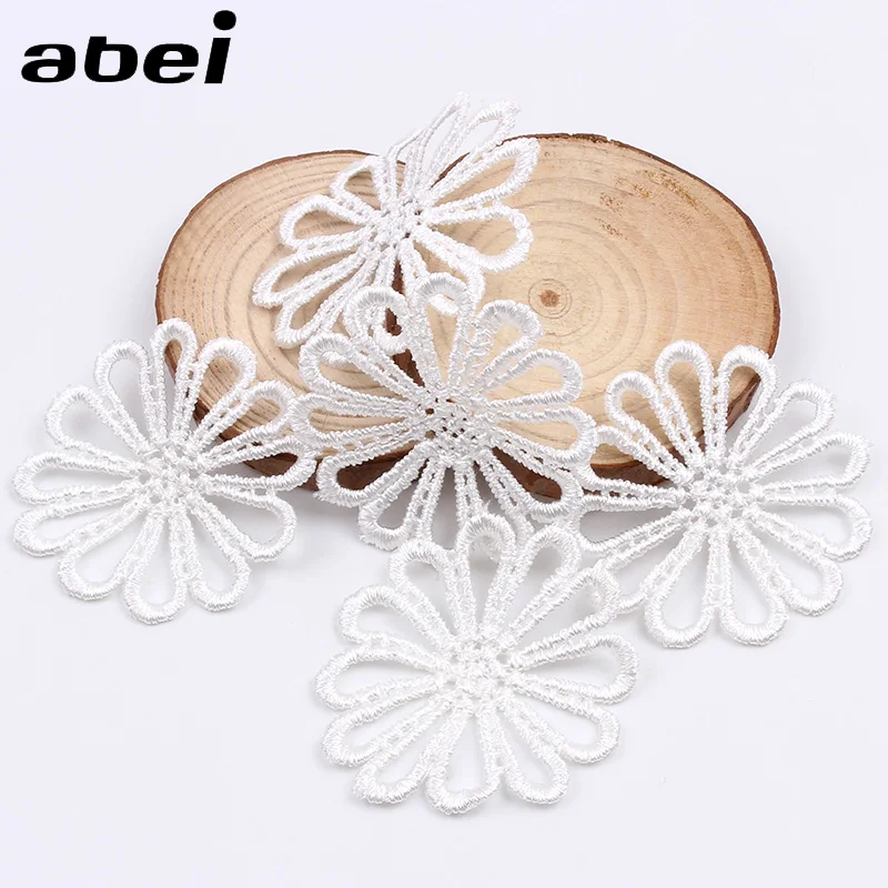 

20pcs/lot Hollow Flower Lace Applique Mesh Trims for Garments Accessories DIY Guipure Lace Fabric Handmade Patchwork Craft