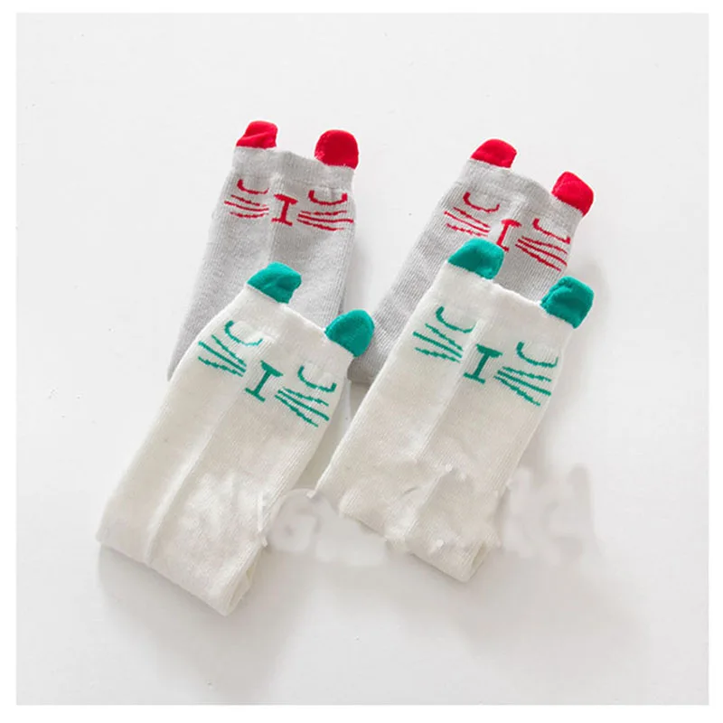 Новые носки-тапочки унисекс для маленьких девочек хлопковые нескользящие мягкие гольфы для малышей с милым рисунком котика зимние гольфы с рисунком лисы для малышей