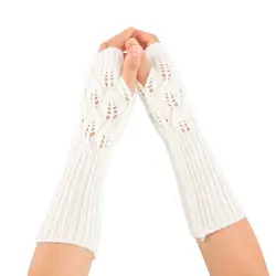 KLV 1 шт. женские зимние гетры на запястье ромб вязаные без пальцев женские перчатки вязаные шерстяные варежки для взрослых модный дизайн z1017