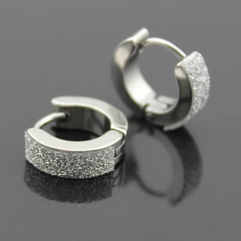 

1 Pair Stainless Steel Ear Studs Earrings Black Plated Round Shaped with Butterfly Clasp Push Back Earrings Women Men Earrings
