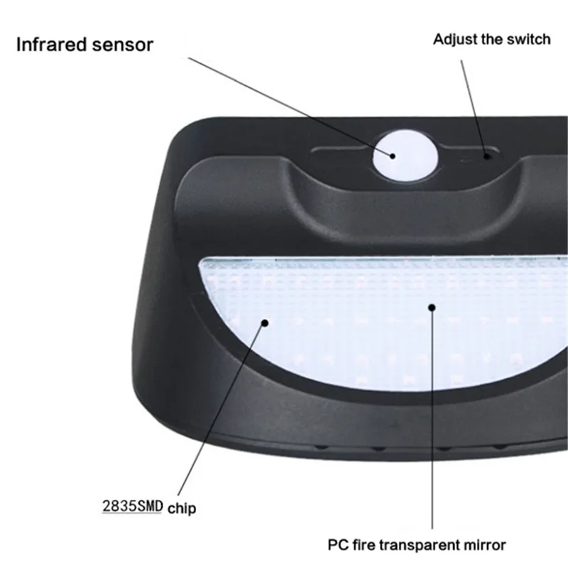

Solar Panel LED Wall Porch Light Waterproof Outdoor Garden Street Home Body Sensor Energy Saving Lighting Energy Saving Garland