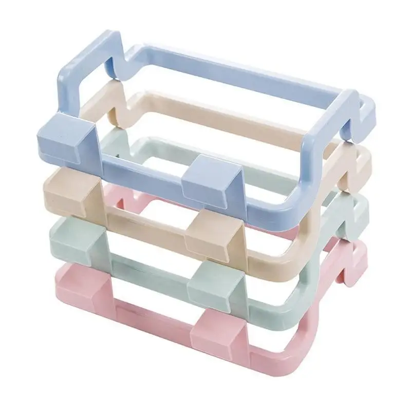 Kitchen Trash Garbage Bag Holder Rack Kitchen Cabinet Hanging Cupboard Door Back Trash Rack Trash Bag Holder Storage For Drop