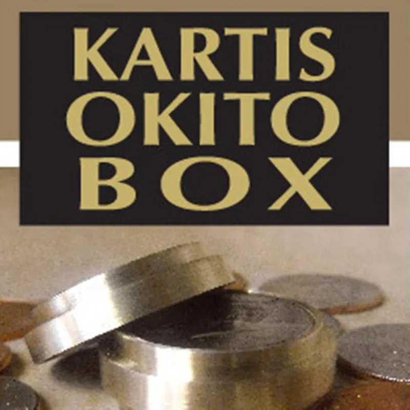Kartis коробка Okito(Половина долларовая версия) монета Фокусы карты реквизит иллюзии маг монета Исчезающие/Появившись весело