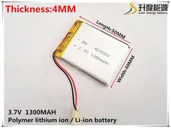 1 шт [SD] 3,7 V, 1300 mAH, [404050] полимер литий-ионный/литий-ионный аккумулятор для игрушки, POWER BANK, gps, mp3, mp4, мобильный телефон, динамик