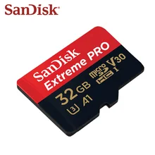 Оригинальная карта памяти SanDisk Extreme Pro Micro SD 32 Гб A1 UHS-3 V30, скорость до 100 Мб/с, TF карта с адаптером