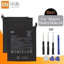 Xiao mi BN43 оригинальный замена батареи телефона 4000 мАч для Xiaomi Redmi Note 4x 4 X/Note 4 Глобальный Snapdragon 625 + Бесплатные инструменты