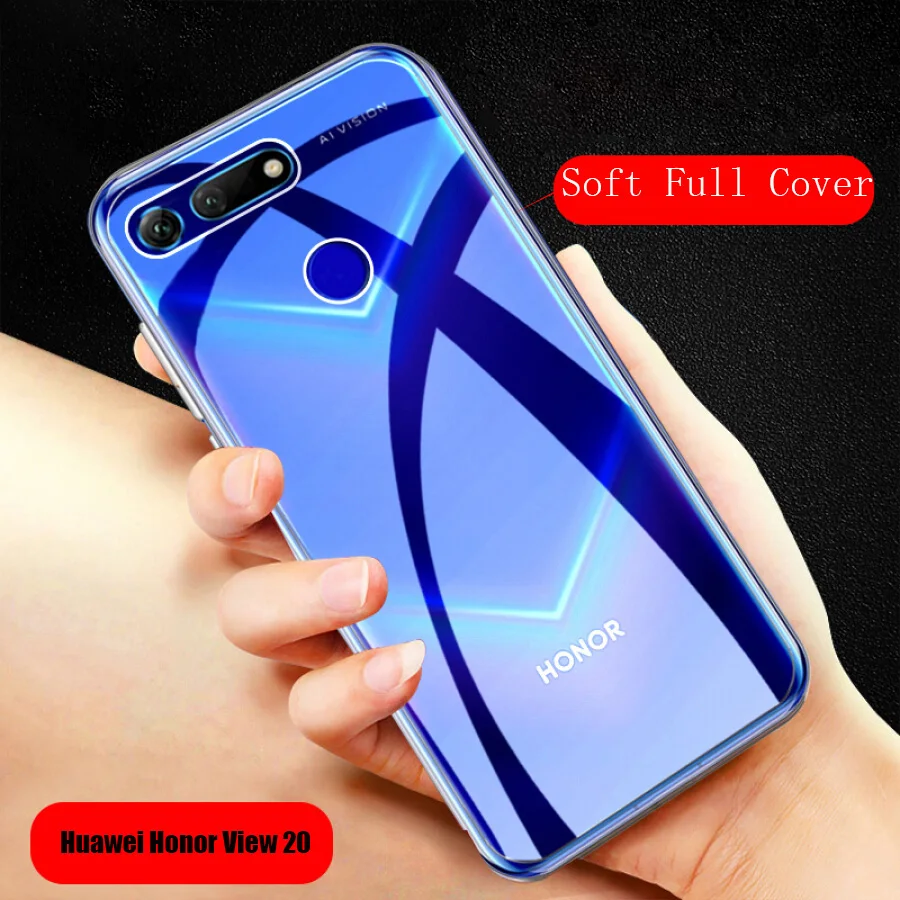 Soft TPU Silicone Phone Case for Huawei Honor View 20 V20 Transparent Back Cover Shell 360 Protective Shockproof View20 6.4 Capa