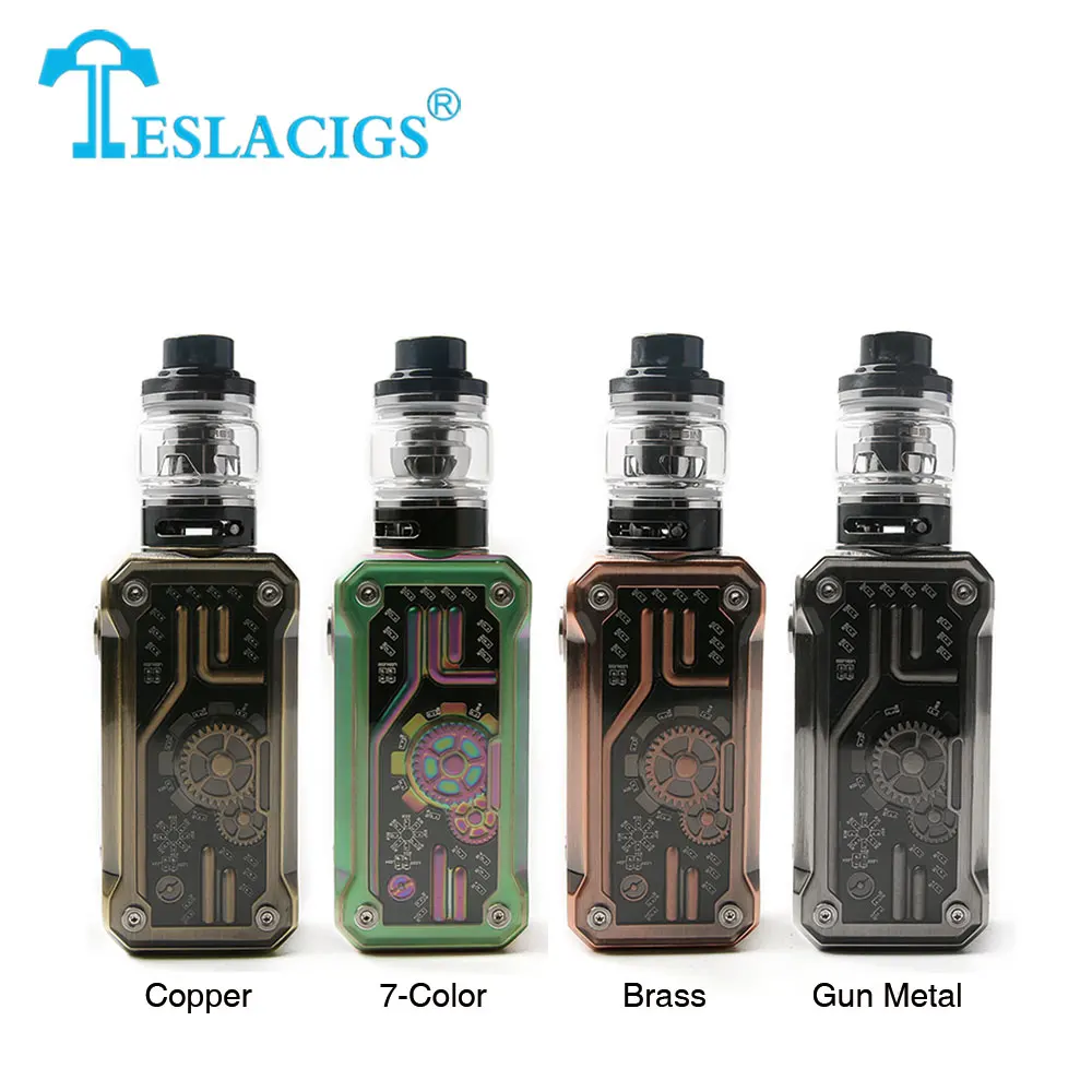 

RESIN Original Tesla Punk 85W TC Kit with 4ml/6ml Tesla RESIN Tank & Advanced VW/ TC/ TCR Modes No 18650 Battery E-cig Vape Kit