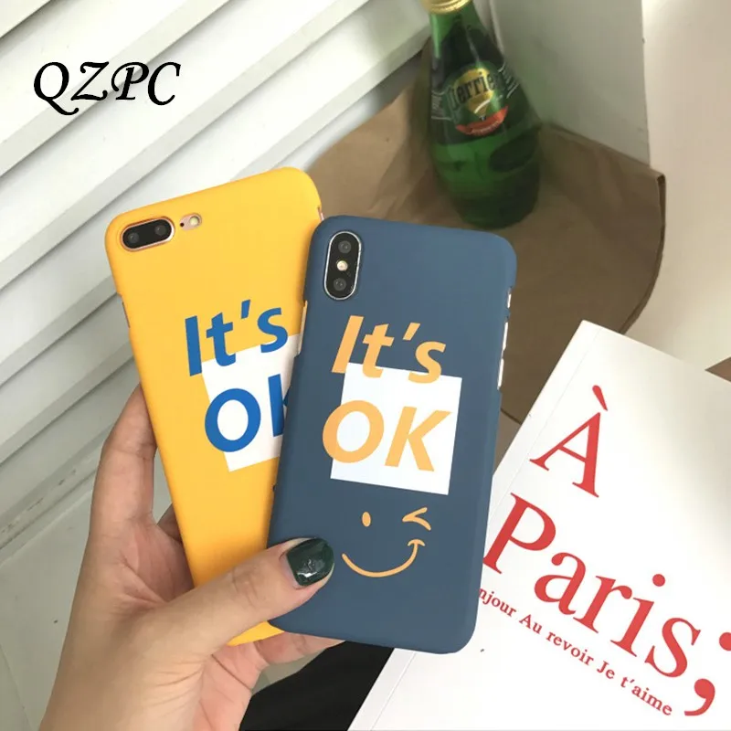 

QZPC Phone Cases For Apple iPhone 8 7 Plus 6 6s 6splus 6Plus Cases For iPhone X 10 Case Cover Plastic Lovers Dropshipping