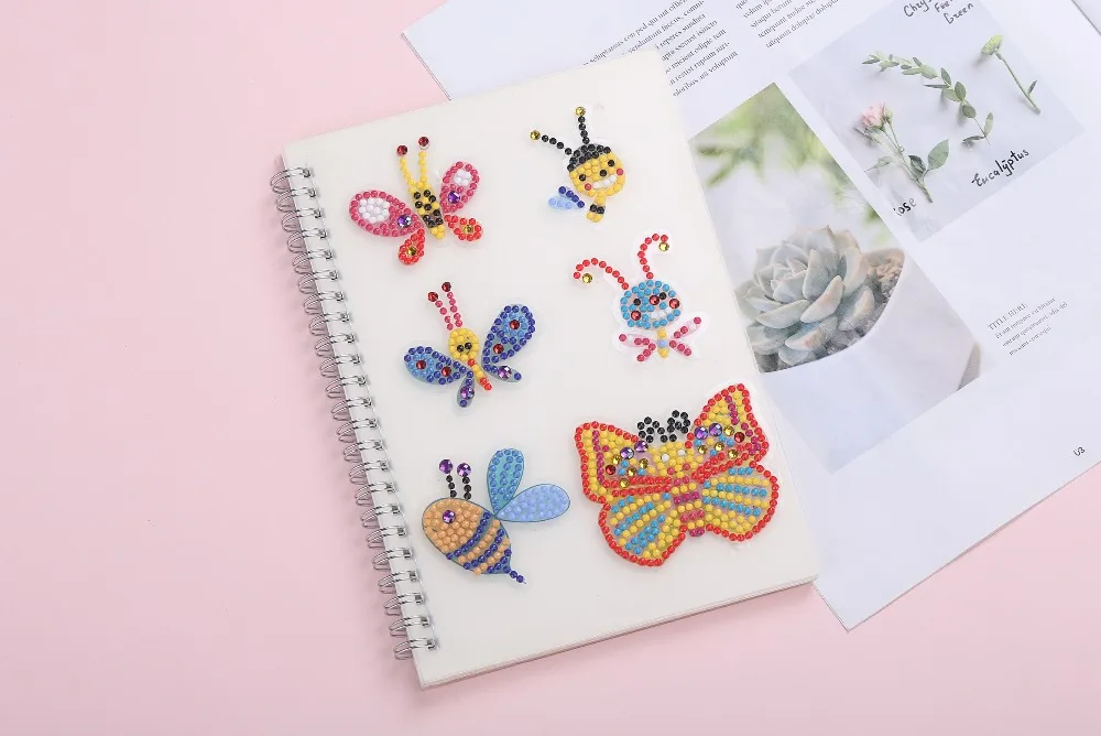 Special shaped Diamond Embroidery OWL butterfly bee Diamond Painting For kids Round Diamond Sticker For Cup Book Phone Decor DIY