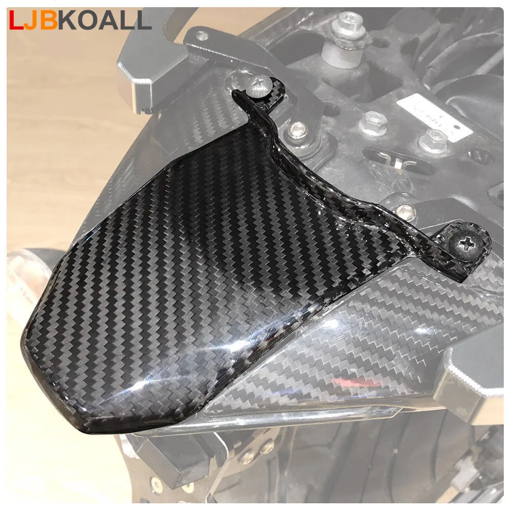 

LJBKOALL For 2014-2017 FZ07 MT07 FZ-07 MT-07 Rear Upper Seat Center Tail Panel Cowl Fairing 100% Real Carbon Fiber