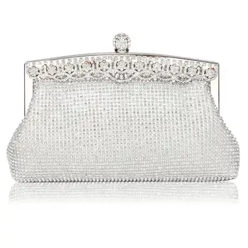 

Shiny diamond clasp Lady banquet bag Cheongsam bag Bridal bag Bridesmaid bag Wedding dressDress bag HS020