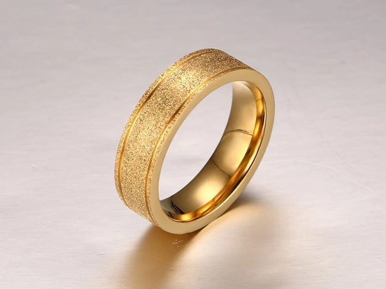 Big Discount Titanium Steel Gold Color Couple Ring For Men Women Lovers Wedding Band Alliance Bridal Jewellery Sets