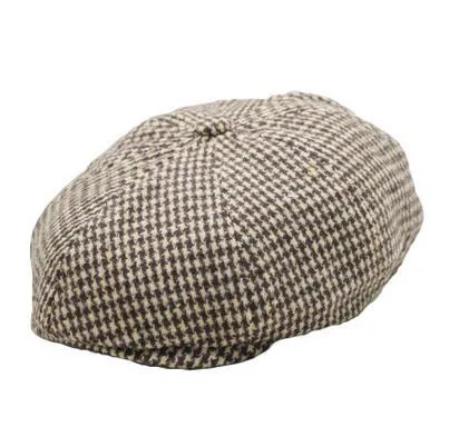 Плоская Шерстяная кепка в винтажном стиле, шляпа из шерсти, твидовая кепка газетчика для мужчин и женщин, Классическая Ретро шляпа с мягкой подкладкой, Кепка с клапаном, кепка газетчика - Color: khaki