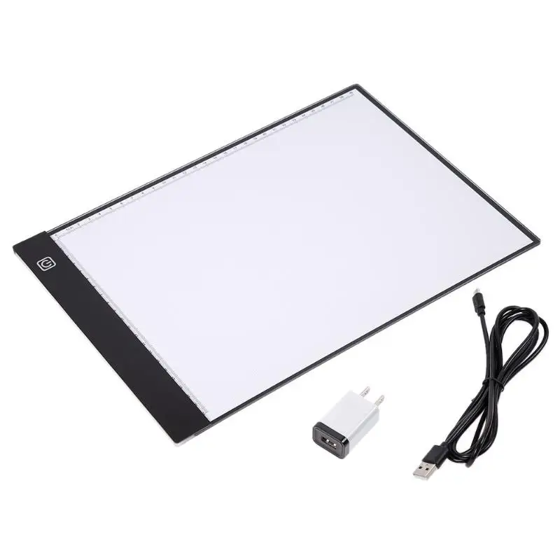 Graphics Tablet A4 with calibration LED Drawing Tablet Thin Art Stencil Drawing Board Light Box Tracing Table Pad Three-level