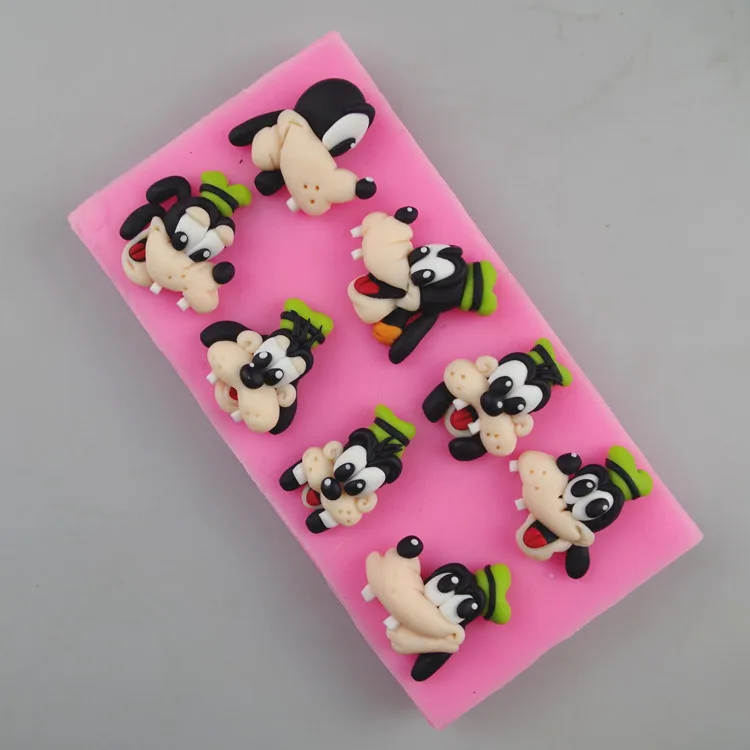 

Cartoon goofy series expression Handmade chocolate silicone mold sugar. Clay. Ice mold Cartoon double sugar mold