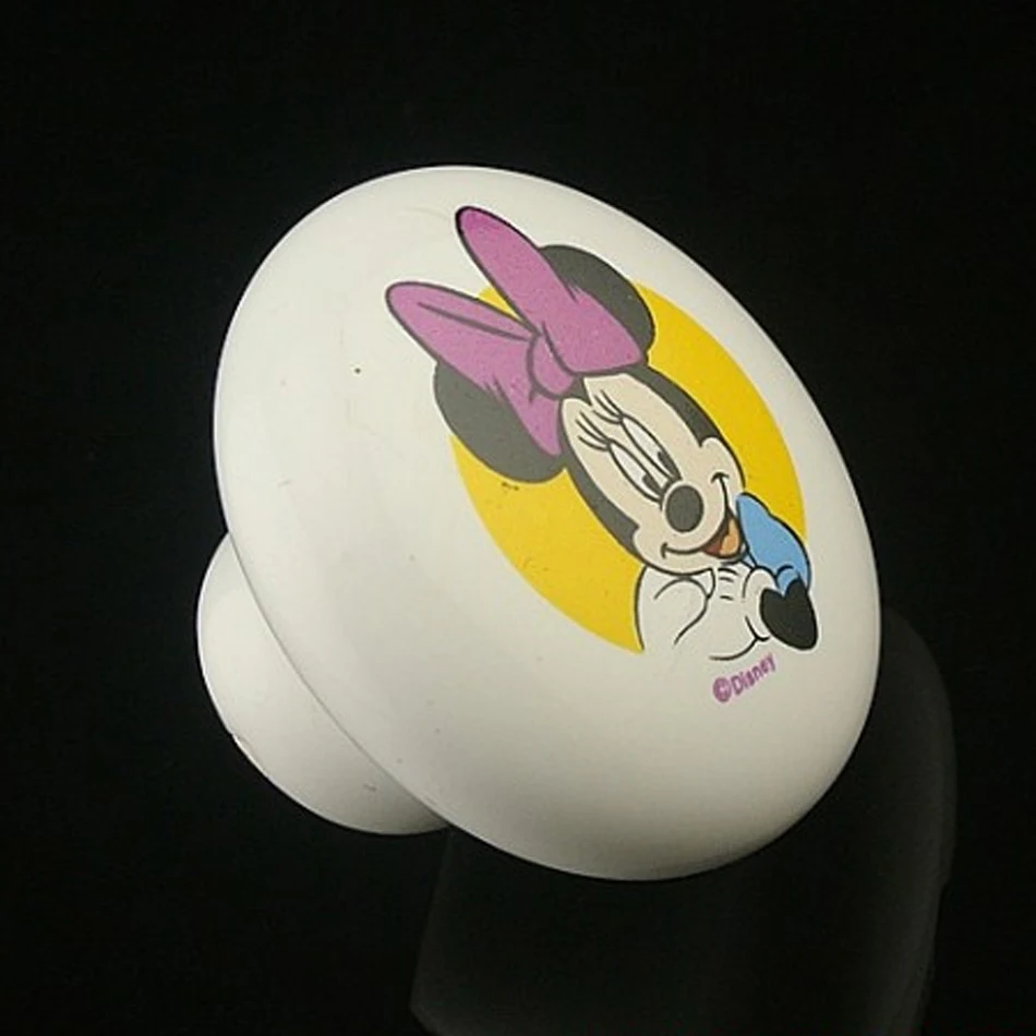 Fashion 10pcs Cartoon Ceramic Minnie Furniture Handles Mouse