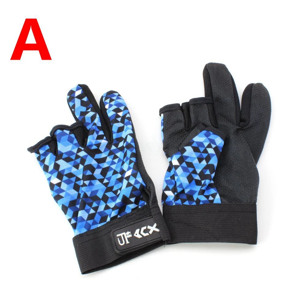 3 пальца мужские ПУ прочные противоскользящие Анти-резные Pesca спортивные рыболовные перчатки снасти Путешествия Охота Кемпинг Велоспорт рыболовные снасти