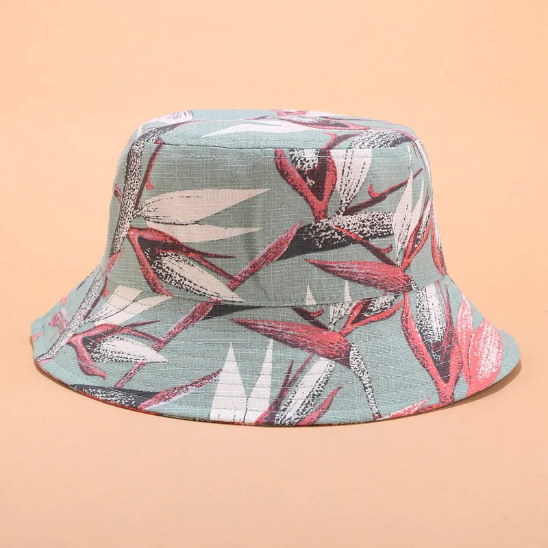 LDSLYJR хлопок печати Цветочное ведро шляпа для рыбалки шляпа уличная дорожная шляпа шляпы от солнца для женщин 38