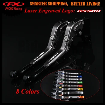 

With Logo Black+Titanium CNC Adjustable Motorcycle Brake Clutch Lever For Suzuki GS500 GS 500 1989-2008 2003 2004 2005 2006 2007