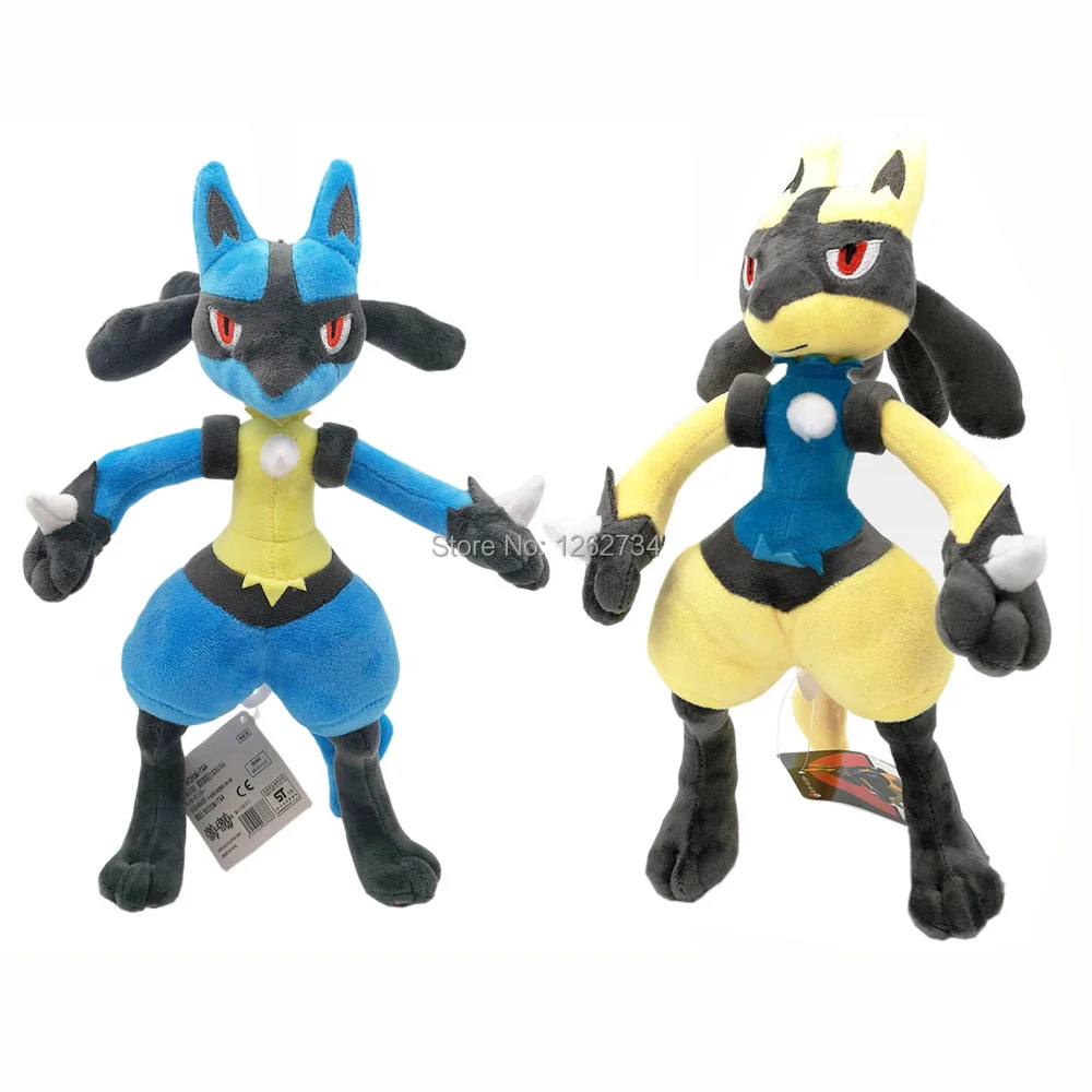 

2 Styles Shiny Lucario 11-12" 28-30CM Plush Doll Figure Toy Retail