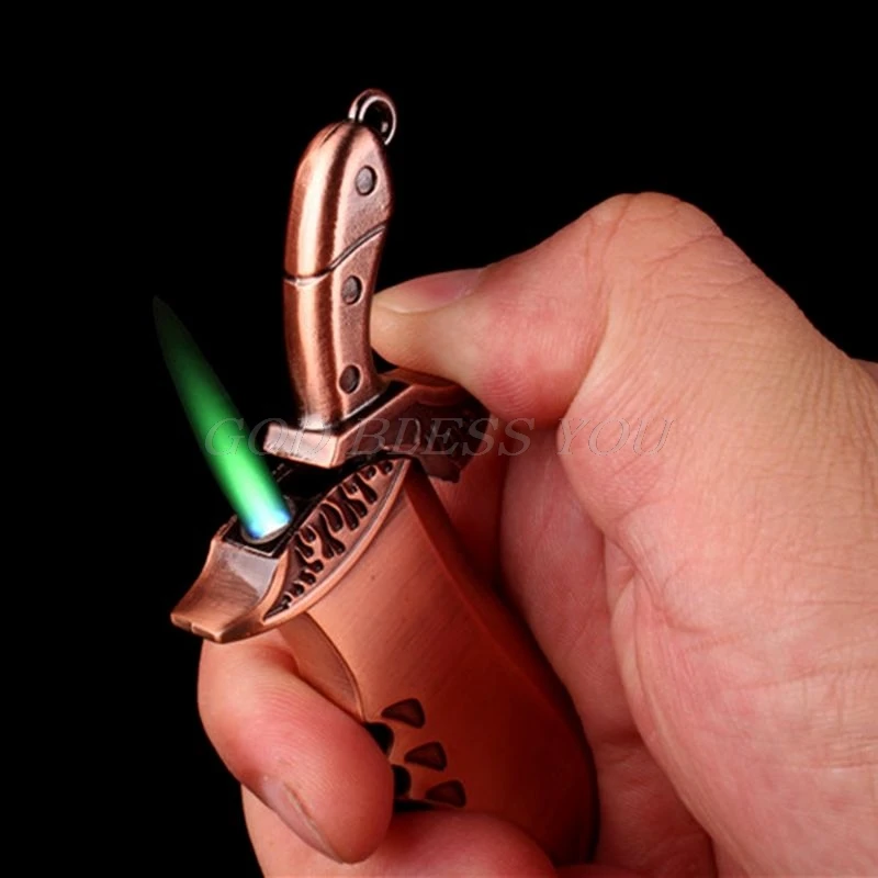 

Mini Creative Butane Lighter Knife Model Fire Starter Collection Gift Cigarette Accessories
