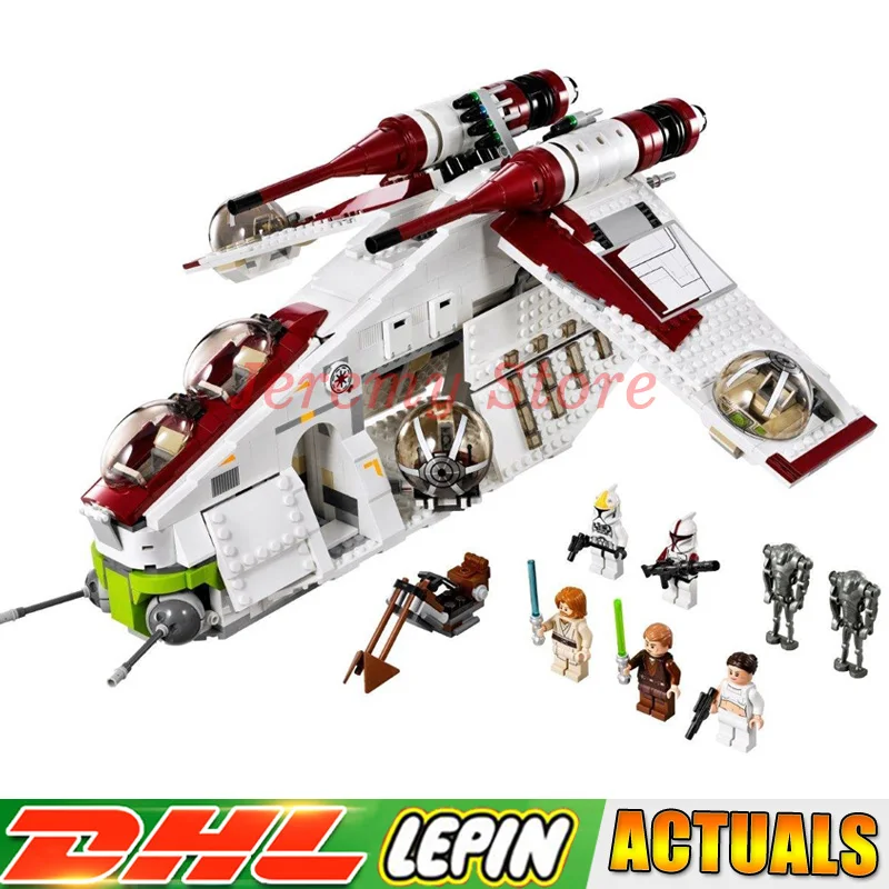 

LP 05041 Star Genuine Wars Series The Republic Gunship Set Self-Locking Building Blocks Brick toys Compatible legoings 75021