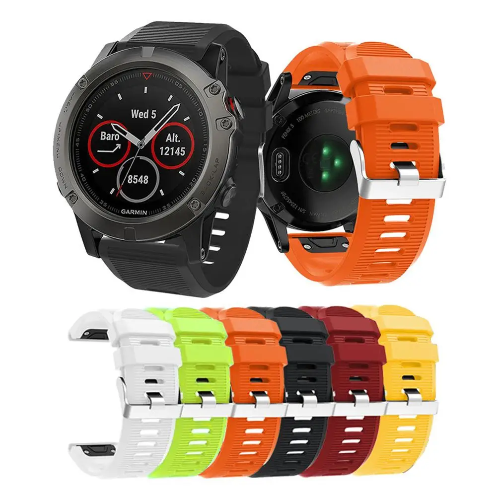 

Quick Release Silicone Wrist Band Watchband Strap for Garmin Fenix 5X Plus/3 HR Quick Release Silicone Wrist Band
