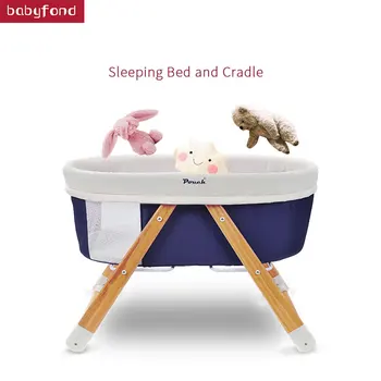 

Pouch cribs European children's bed multi-function shaker baby bed foldable portable travel cradle bed