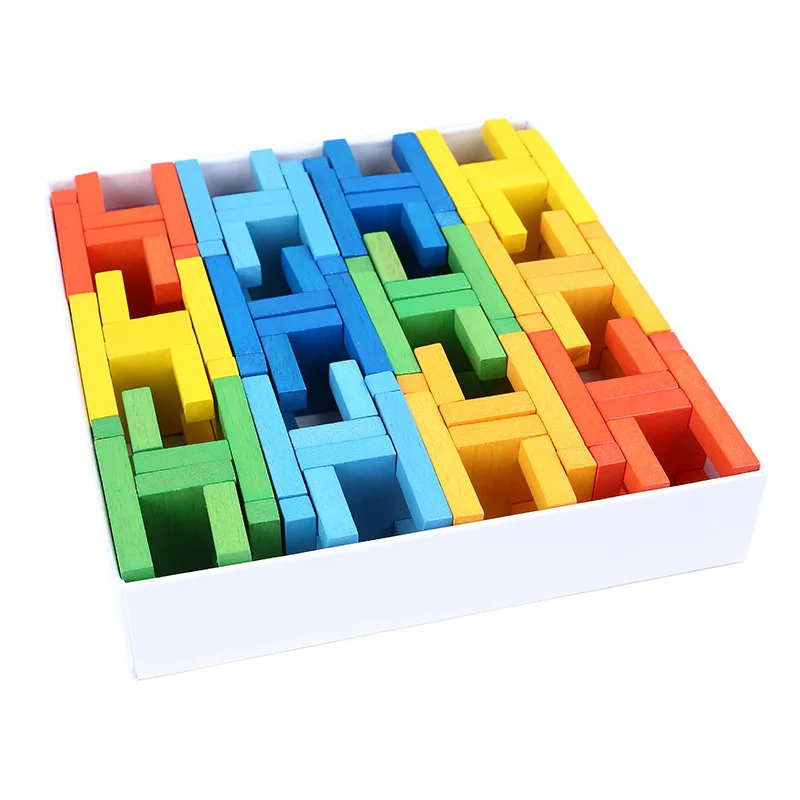  Children's educational wooden toy blocks chair puzzle children's toys DIY science teaching aids - 32964002730