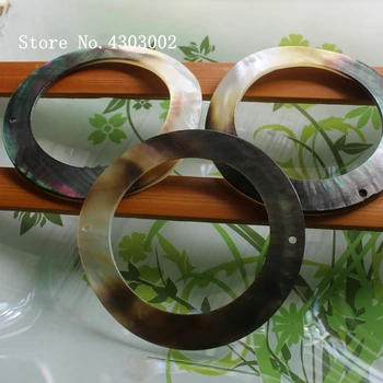 

20pcs/lot 70mm Natural Black Round circle Mother of Pearl shell for DIY Jewelry Round Circle MOP Pearl shell For Earrings