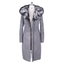 Factory direct supply faux fur coat Women’s coat clothing long Slim Hooded Keep warm winter Suede Plush jacket Large size XS-8XL