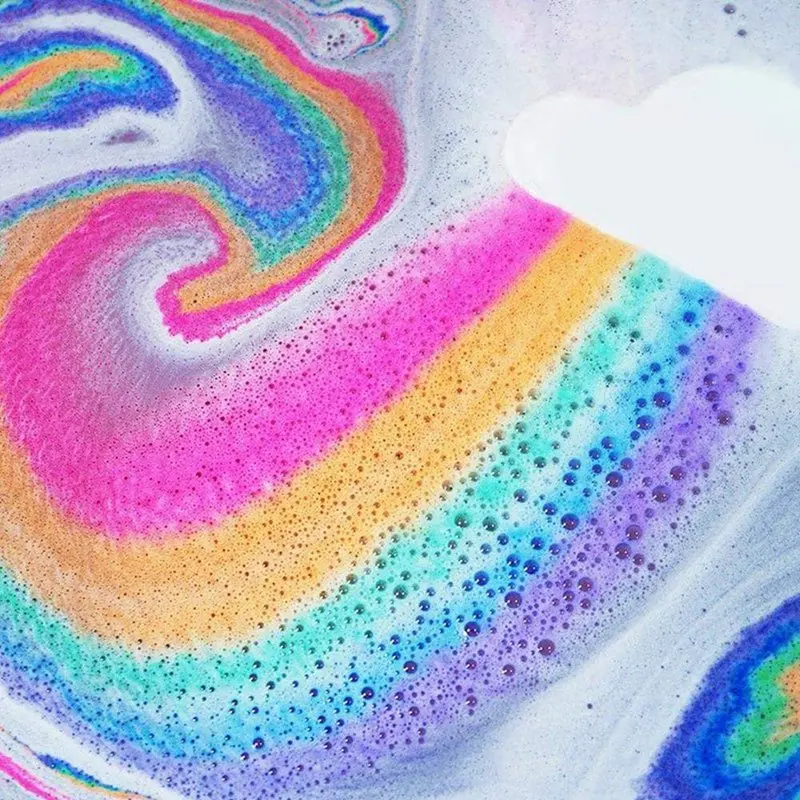 Colorful Rainbow Cloud Bath Salt Ball Float on Water Release Moisturize Dry Skin for Spa | Красота и здоровье
