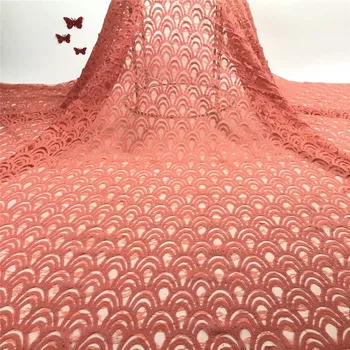 

Latest African Lace Fabric 2019 High Quality African Tulle Lace Fabric French Net Lace For Women Wedding Dresses New rf65-2376