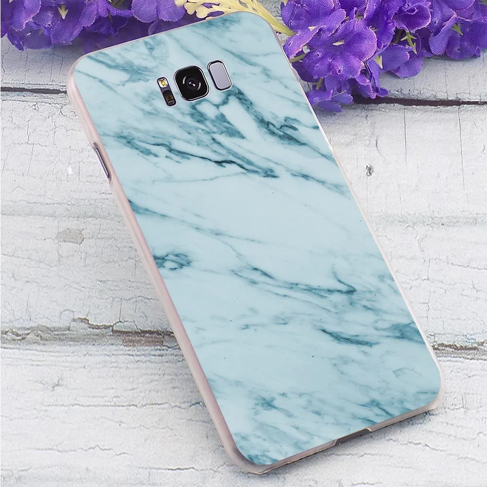 

Hard Case for Galaxy S7 Pure Marble Cover for Samsung S8 Plus Case S9 M10 M20 M30 S7 Edge S6 S10 S10e Note 8 9 Back Covers