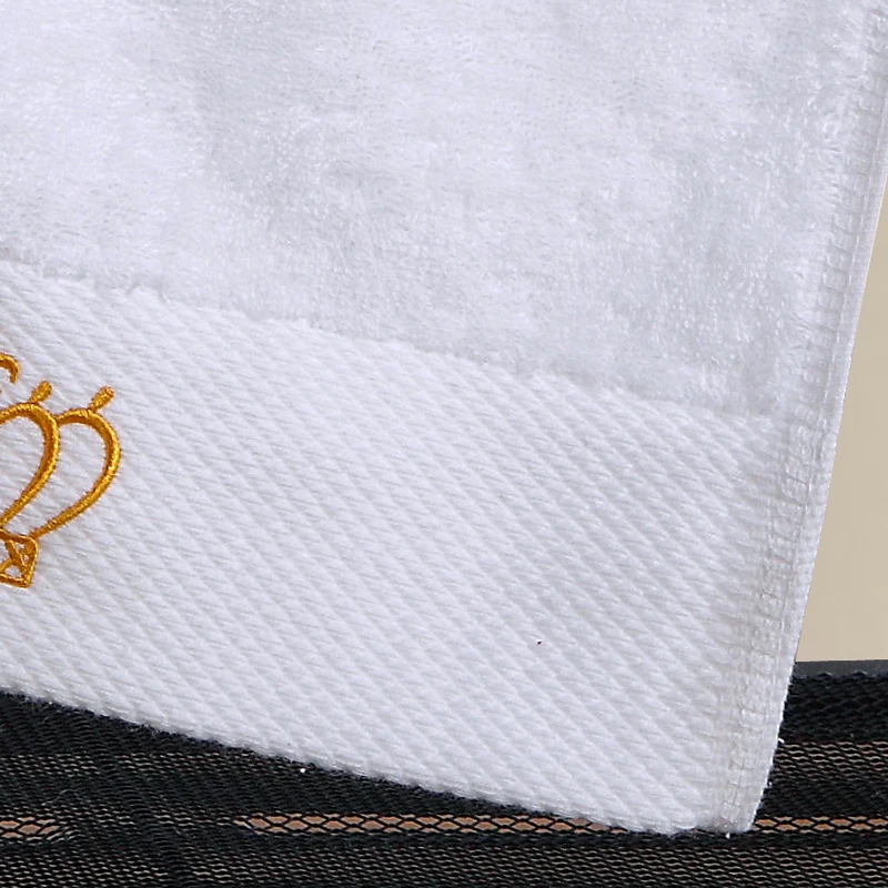 Горячая Корона вышитые белое отельное полотенце набор хлопок полотенце для лица Полотенца банное полотенце взрослые мочалки Абсорбирующие Антибактериальные