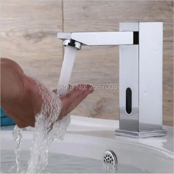 Free shipping High quality Square touchless sensor faucet automatic